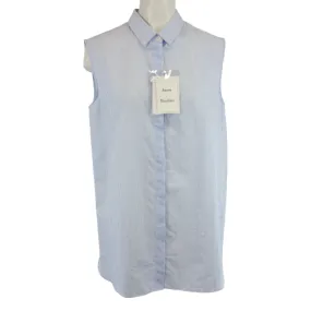 ACNE STUDIOS Damen Bluse Tunika Shirt Oberteil Hemd Hemdbluse Blau Weiß Größe 40