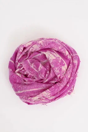 Cashmere-Schal TOILE in Pink/Natur