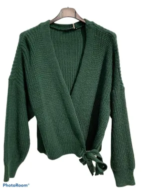 Chunky knit wrap cardigan