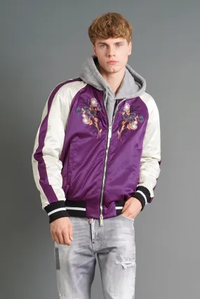 DSQUARED2 Embroidered Satin Bomber Jacket  