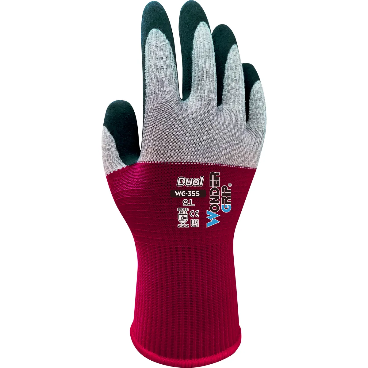 DUAL Mikrofaser-Handschuhe, rot - Wonder Grip - WG-355