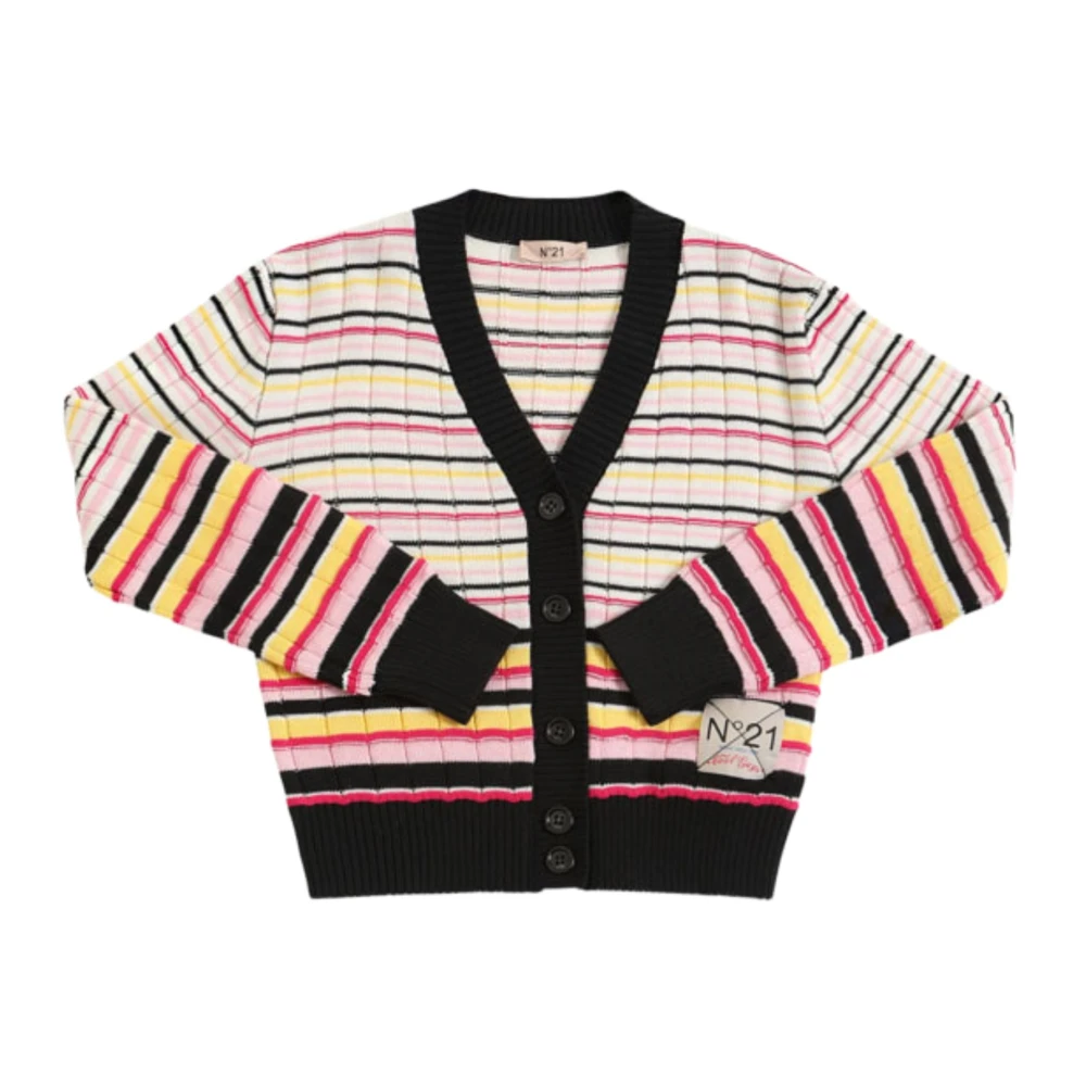 Gestreifter Kinder Cardigan Pullover