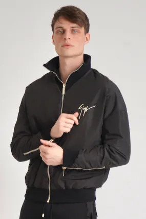 GIUSEPPE ZANOTTI Nylon Bomber Sweat Jacket  