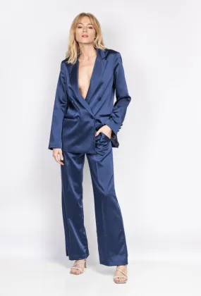 Hose aus Satin mit weitem Bein