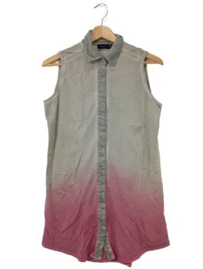 Liebeskind Tunikabluse hellgrau-pink Farbverlauf Casual-Look