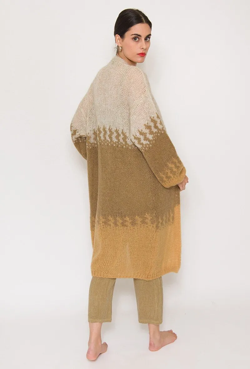 Long colorful cardigan