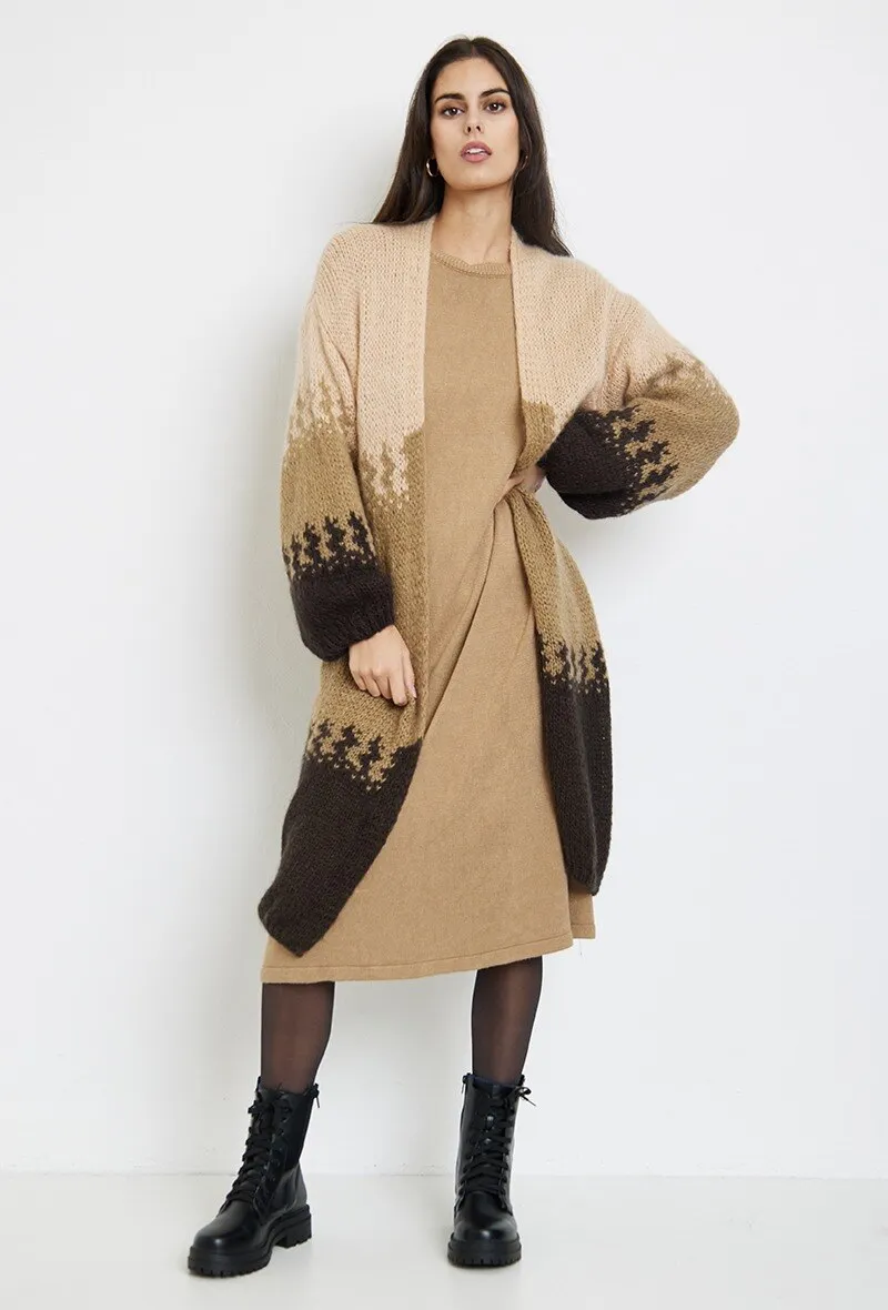 Long colorful cardigan