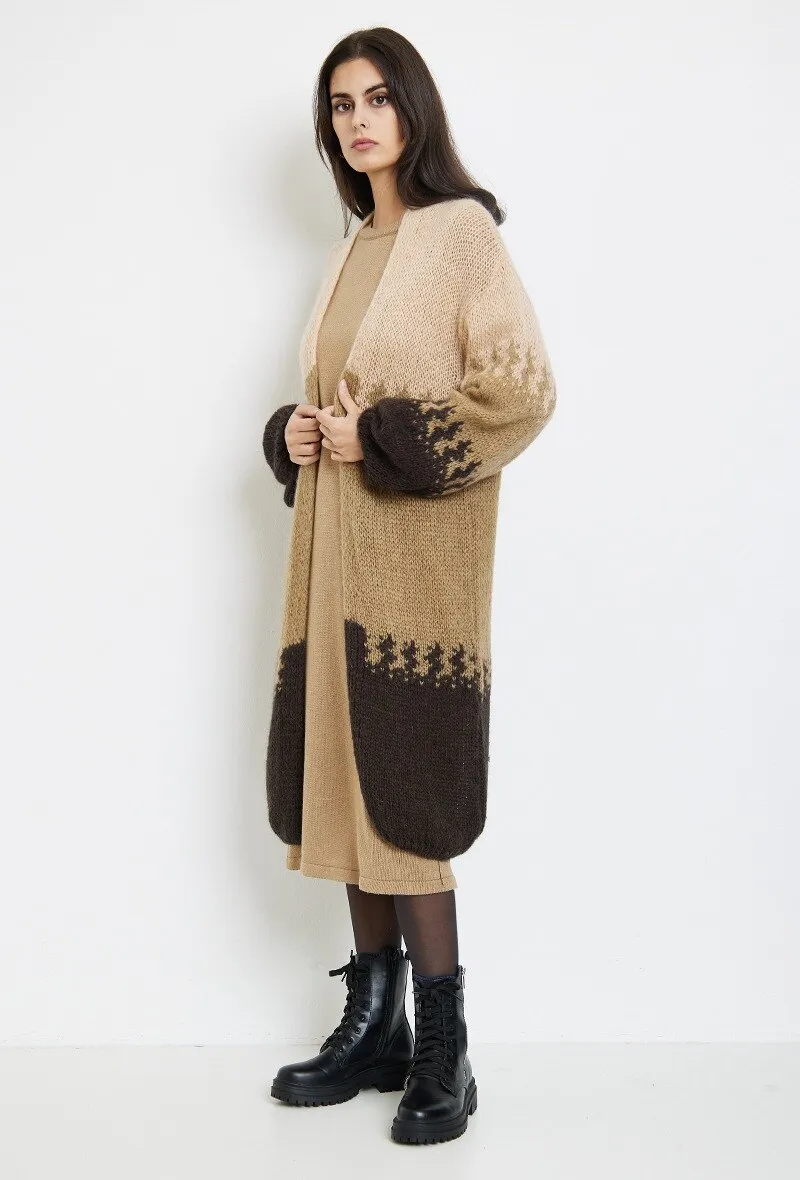 Long colorful cardigan