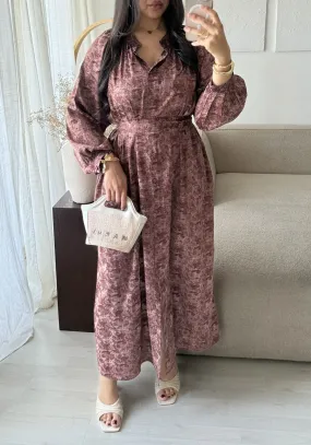 Mastour-Kleid mit langem Gürtel