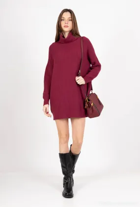 Nahtloser, übergroßer langer Pullover-27004