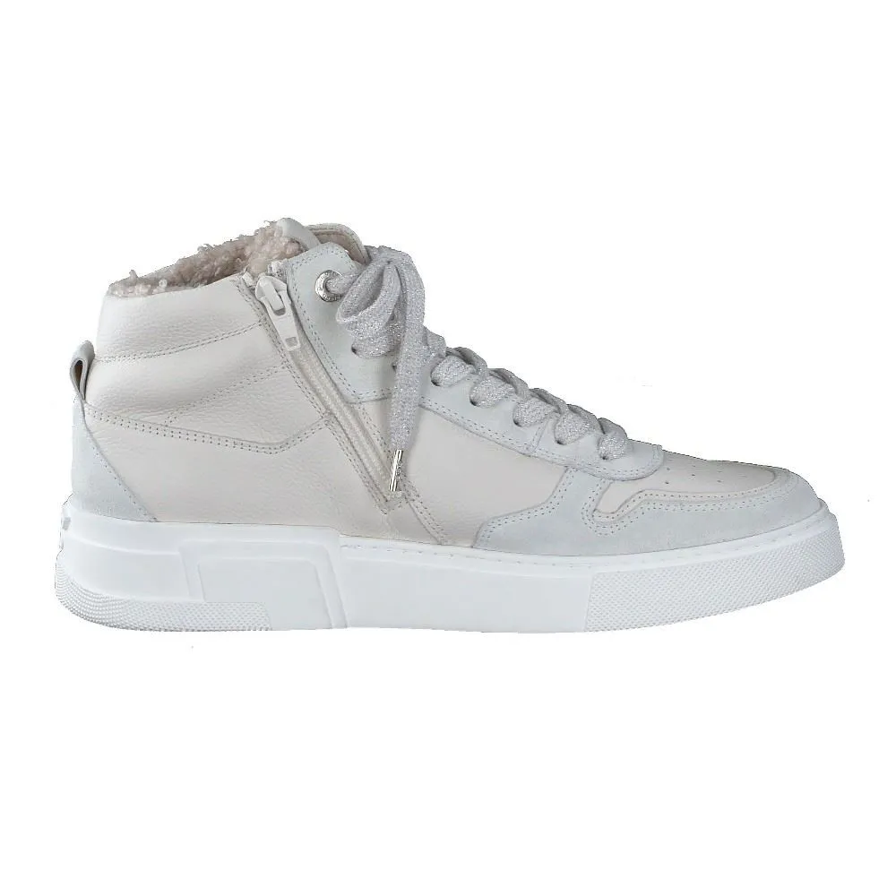 Paul Green Damen Boot Leder Schnürung Reißverschluss WEIß 5373-026