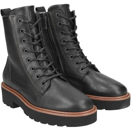 Paul Green Schnürbootie mit Warmfutter Reißverschluss schwarz S22 9605-022