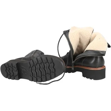 Paul Green Schnürbootie mit Warmfutter Reißverschluss schwarz S22 9605-022