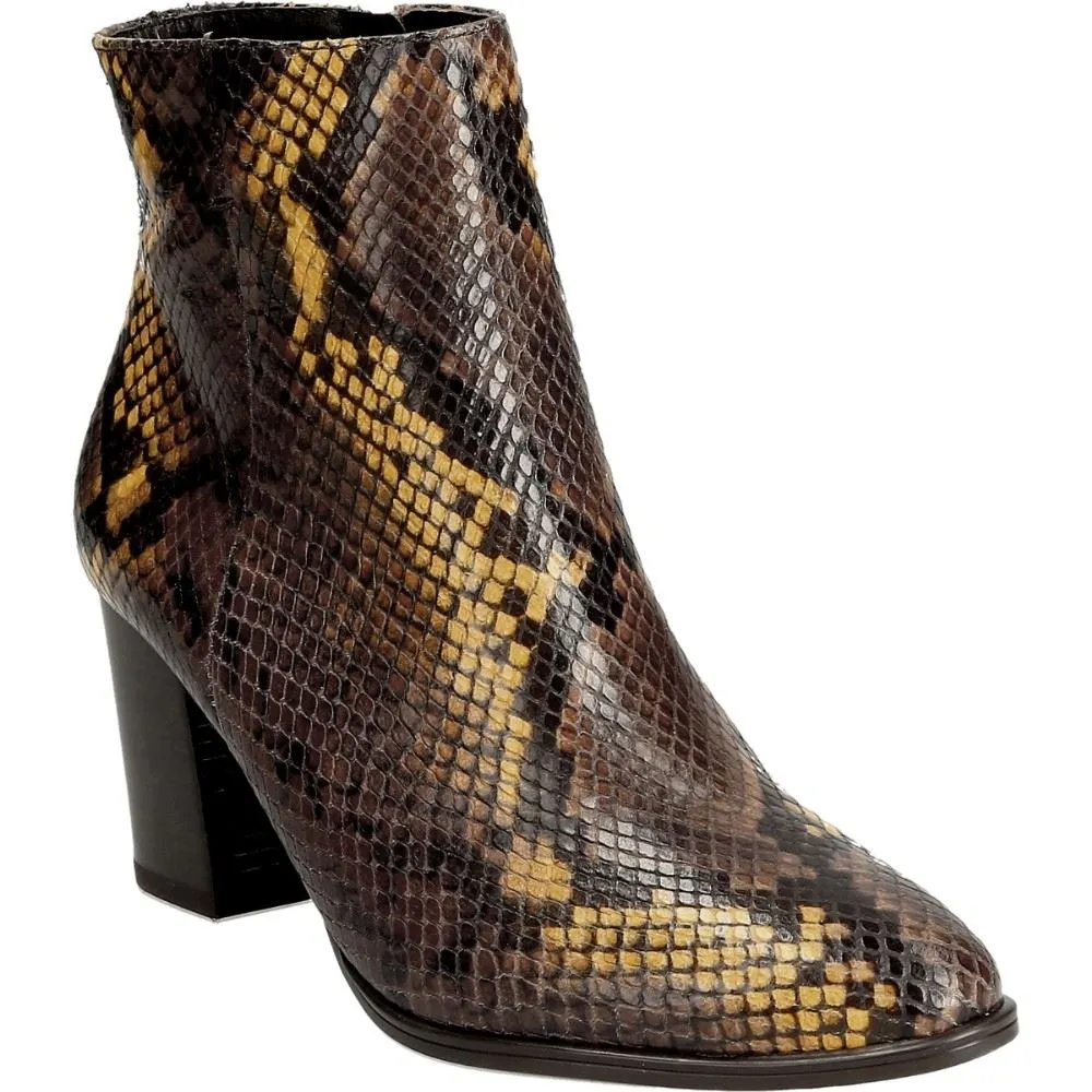 Paul Green Stiefelette Reißverschluss Blockabsatz Reptil 9623