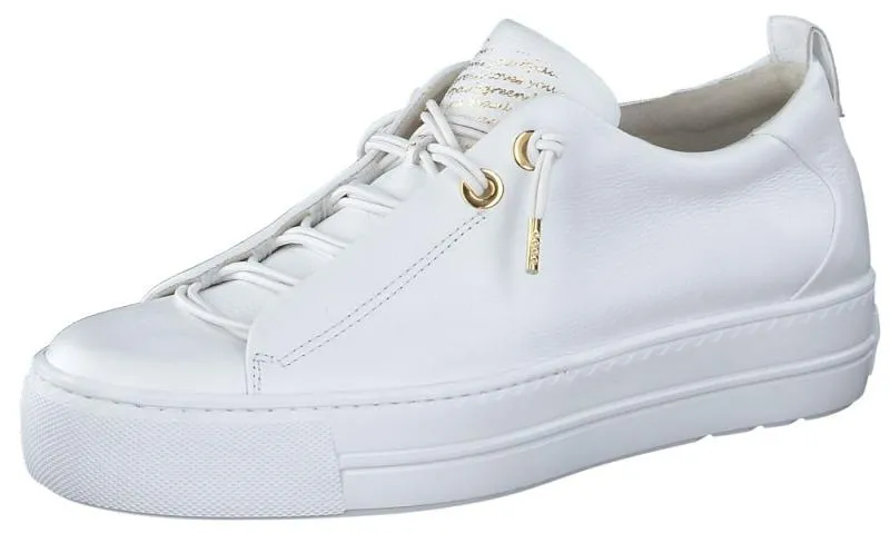 Paul Green SUPER SOFT Pauls Leder goldfarbene Ösen Logoprägung weiß S23 5017-004