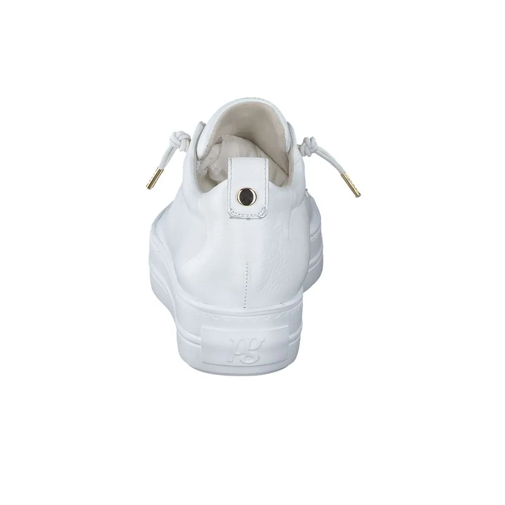 Paul Green SUPER SOFT Pauls Leder goldfarbene Ösen Logoprägung weiß S23 5017-004