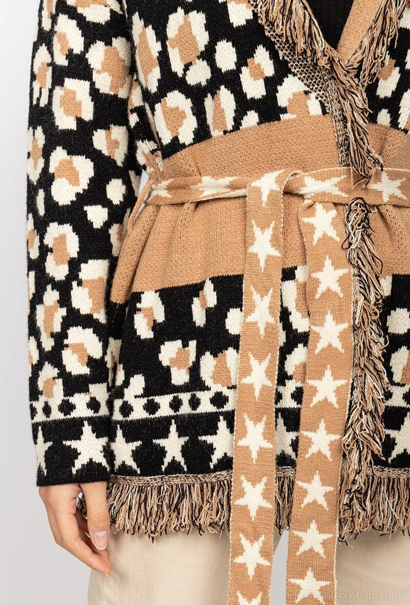 Printed cardigan