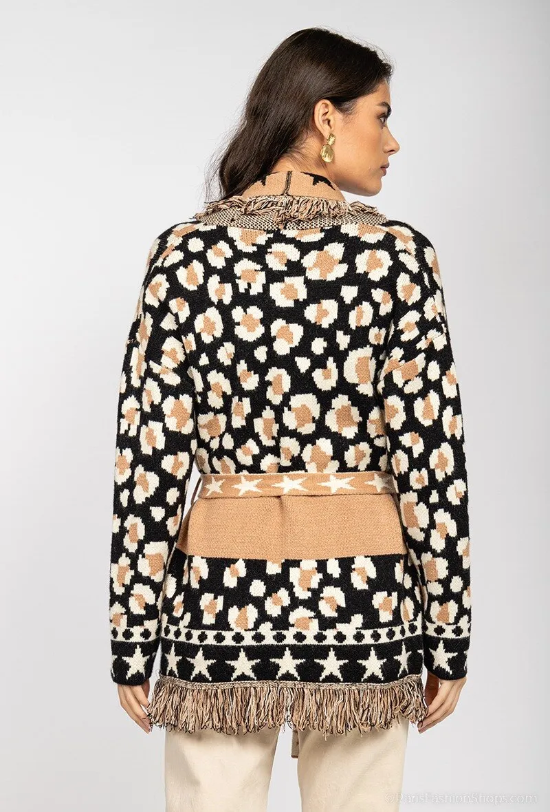 Printed cardigan