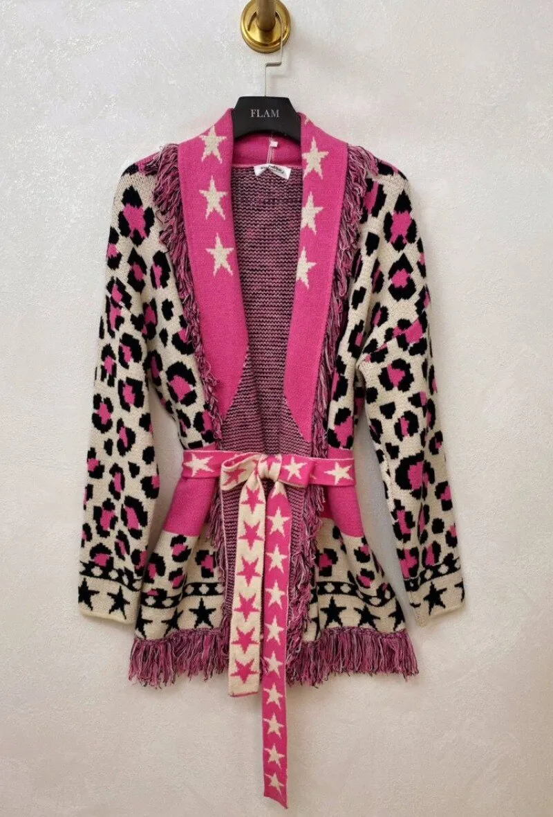 Printed cardigan
