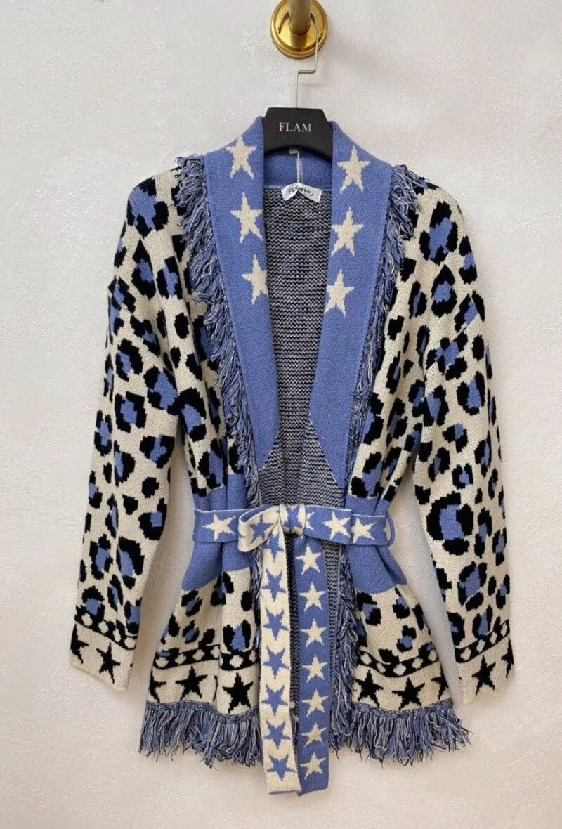 Printed cardigan