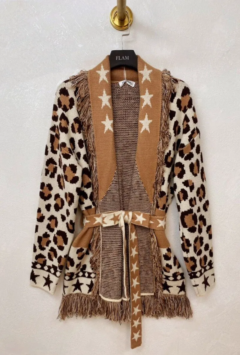 Printed cardigan