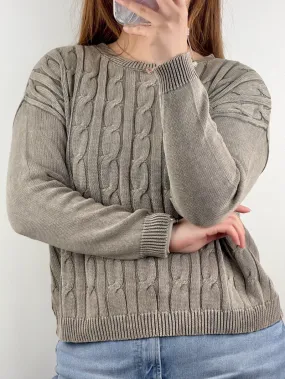 Pullover aus Baumwolle mit Zopfmuster
