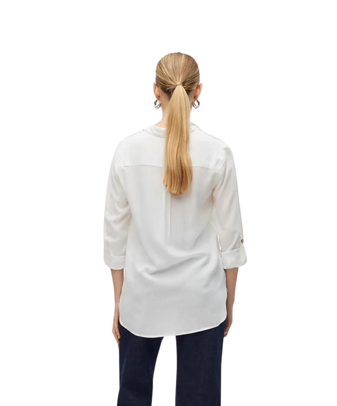 Vero Moda Hemdbluse Bumby mit Knopfverschluss in Weiß