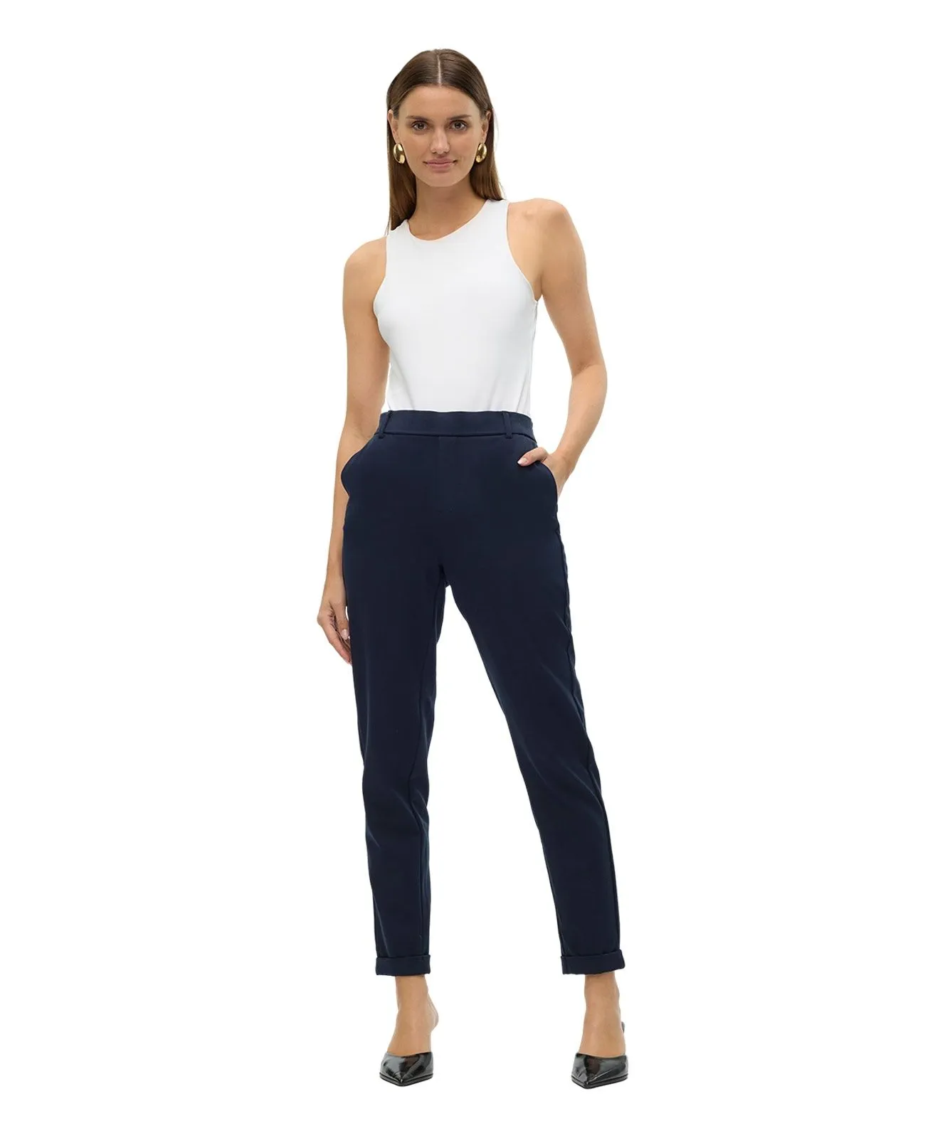 Vero Moda Hose Maya in dunkelblau mit normaler Taille