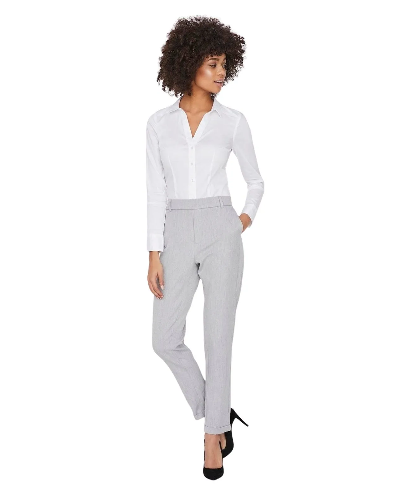 Vero Moda Hose Maya mit normaler Taille in grau